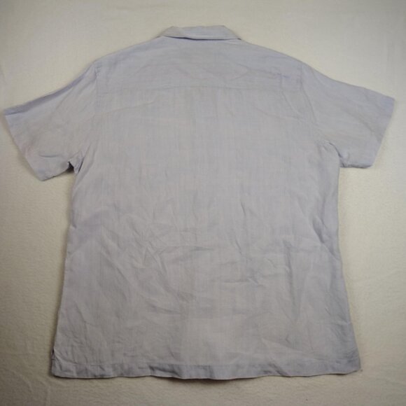 Banana Republic  Linen Shirt Mens Large Light Blue - Picture 2 of 8